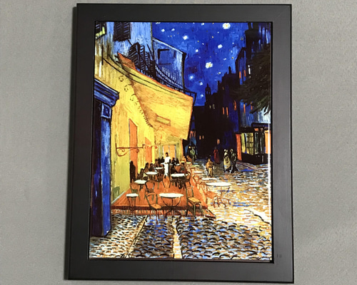 木製パズル　ゴッホ「夜のカフェテラス」・専用木製パネル付属　懸賞当選品 木製パズル ゴッホ「夜のカフェテラス」・専用木製パネル付属