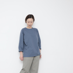 Genderless pullover shoulder button / lapis 1枚目の画像