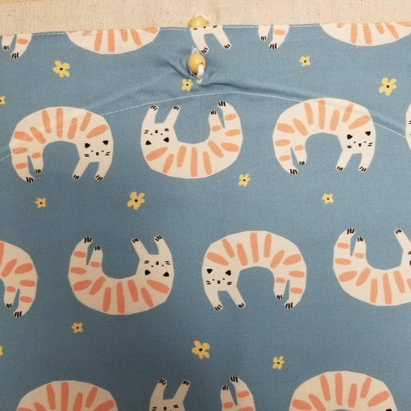 Cat #2　　Bento cloth 'n' bag ～紐を引っ張るとお弁当袋になるランチクロス～ 3枚目の画像