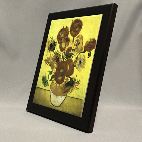 ゴッホ　ひまわり　フォトタイル木製フレーム付き　全7作品セット 8f462ec593edadba4ab60c6c81db9a