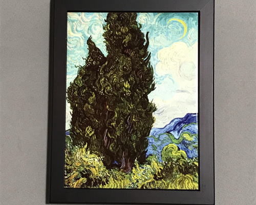 値下げ未使用美品ゴッホ【アイリス】タイル絵画　高級木額装 0000000125502_BIHDJ5p.jpg