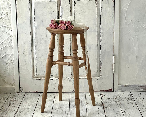 受注制作】ハイスツール・スツール・フレンチ・高さ55㎝・木製