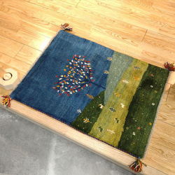 ペルシャ製手作りシラーズ ギャッベ敷物 125x182cm ペルシャギャッベ シラーズ 112×95cm