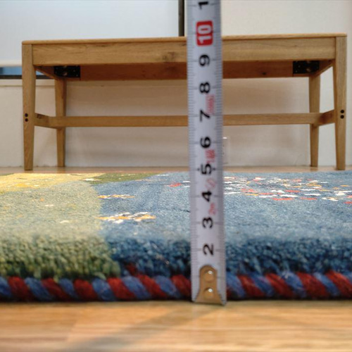 Fukufuku　ペルシャギャッベ♡座布団　⑥ ⑤ 完売】ペルシャ ギャッベ 玄関マット 緑 85x60 ランドスケープ 花