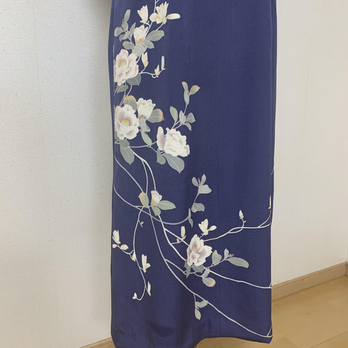アンサンブル】手描き友禅 枝椿 作家モノ 訪問着フォーマルワンピース 