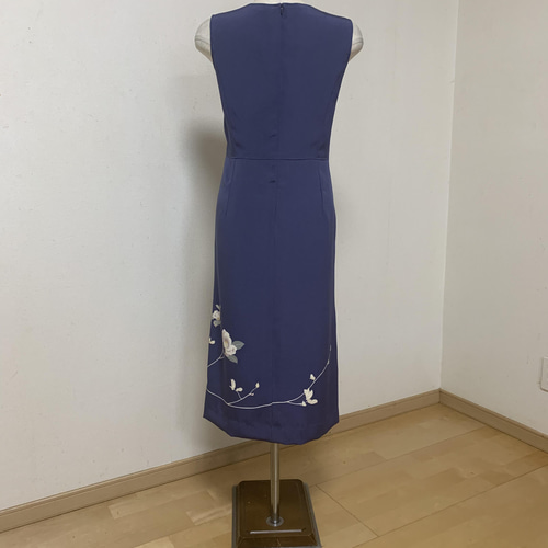 アンサンブル】手描き友禅 枝椿 作家モノ 訪問着フォーマルワンピース 