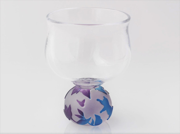 【Diphylleia Luce 作品】野花玻璃+貓（藍+紫）玻璃有腿桂咆哮Aperitif Weing 第1張的照片