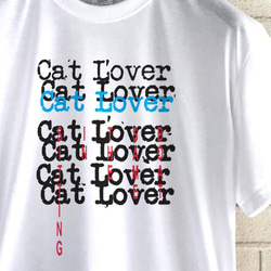 CAT LOVER ROCK T-SHIRTS / WH 2枚目の画像