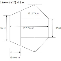 ベージュのコットンレースを使った １枚仕立てのマスクカバー B 5枚目の画像