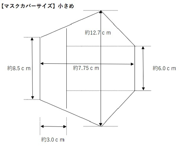 ベージュのコットンレースを使った １枚仕立てのマスクカバー B 5枚目の画像