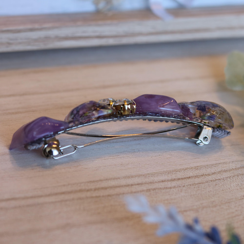 谷川さん専用♡天然石 バレッタ purple 谷川さん専用♡天然石バレッタ purpleyellow