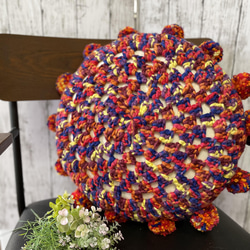 2260豪華刺繍の袋帯リメイク 正絹クッションカバー 45cm✖️45cm