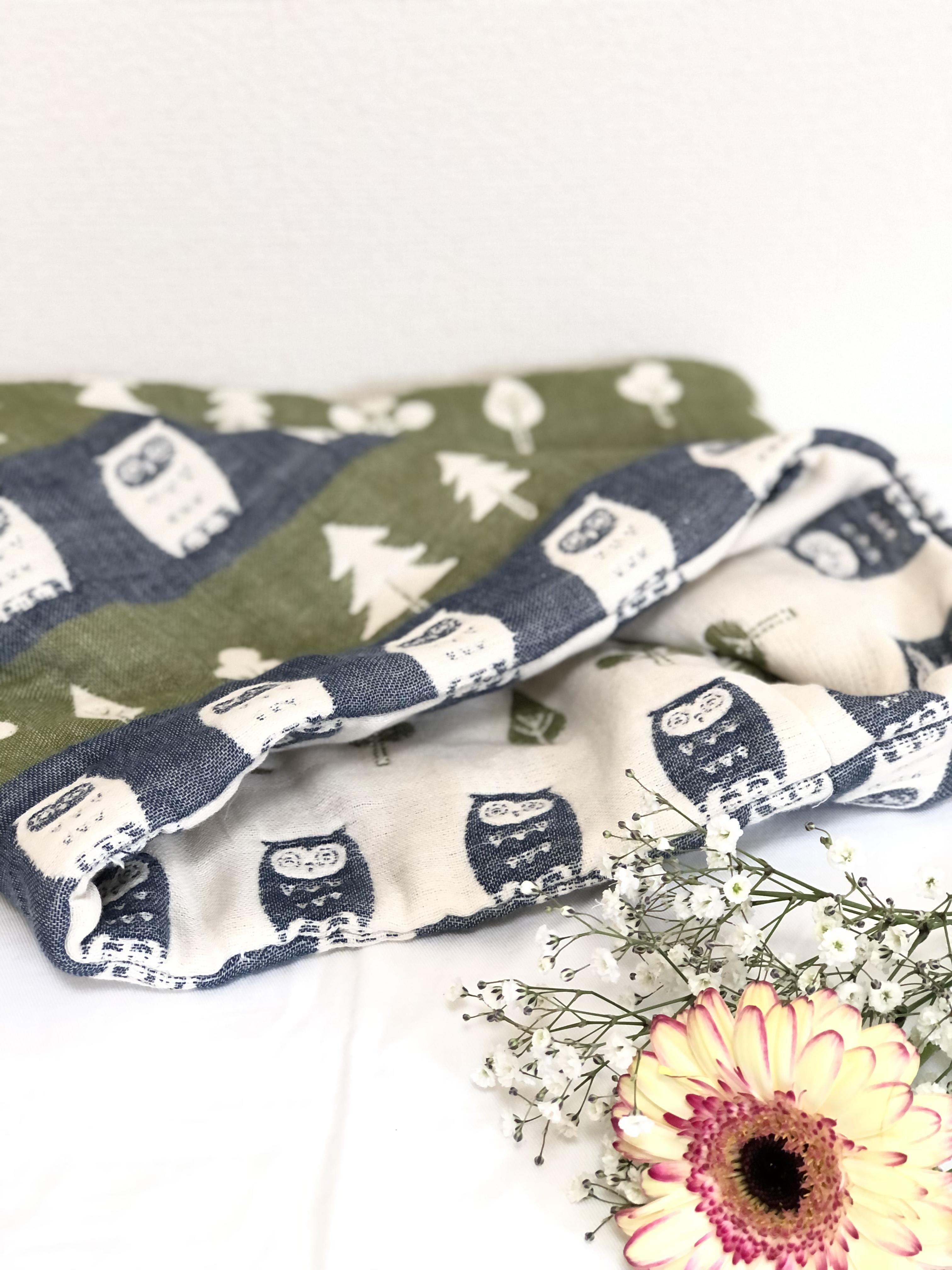 ふんわり12重ガーゼのスヌード 限定フクロウ スヌード mofumofu style  