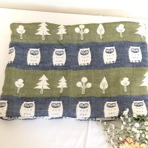 ふんわり12重ガーゼのスヌード 限定フクロウ スヌード mofumofu style  