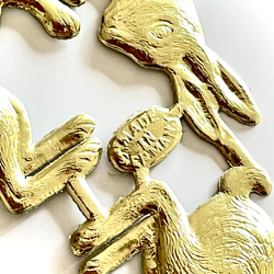 ドイツ製クロモス ウサギ 1シート（24ヶ入）｜ゴールド 6枚目の画像