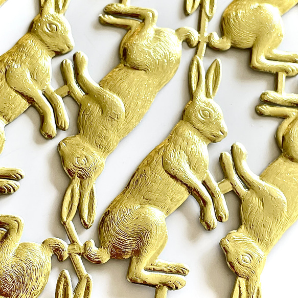 ドイツ製クロモス ウサギ 1シート（24ヶ入）｜ゴールド 3枚目の画像