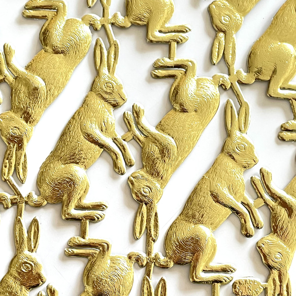 ドイツ製クロモス ウサギ 1シート（24ヶ入）｜ゴールド 4枚目の画像