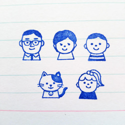 【 手帳スタンプ 】 家族アイコンはんこ 似顔絵 スケジュール 2枚目の画像