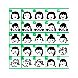 【 手帳スタンプ 】 家族アイコンはんこ 似顔絵 スケジュール 4枚目の画像