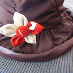 【卒業式ママ・入学式ママ】つまみ細工大きな花のコサージュ・ブローチ・スカーフピン・帯留め　 3枚目の画像