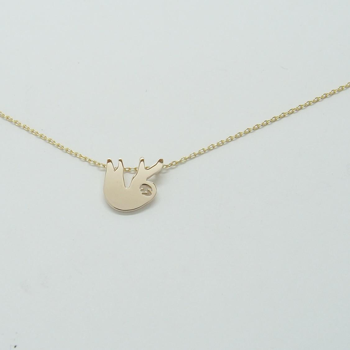 ナマケモノさんネックレス K10YG