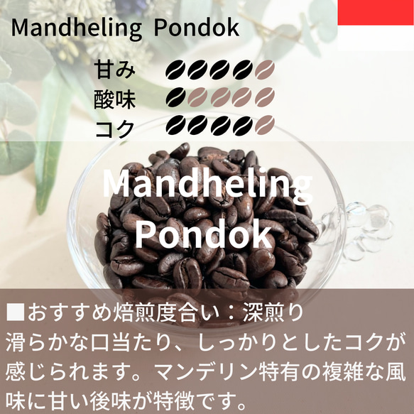 マンデリン ポンドック  コーヒー豆  200g 2枚目の画像