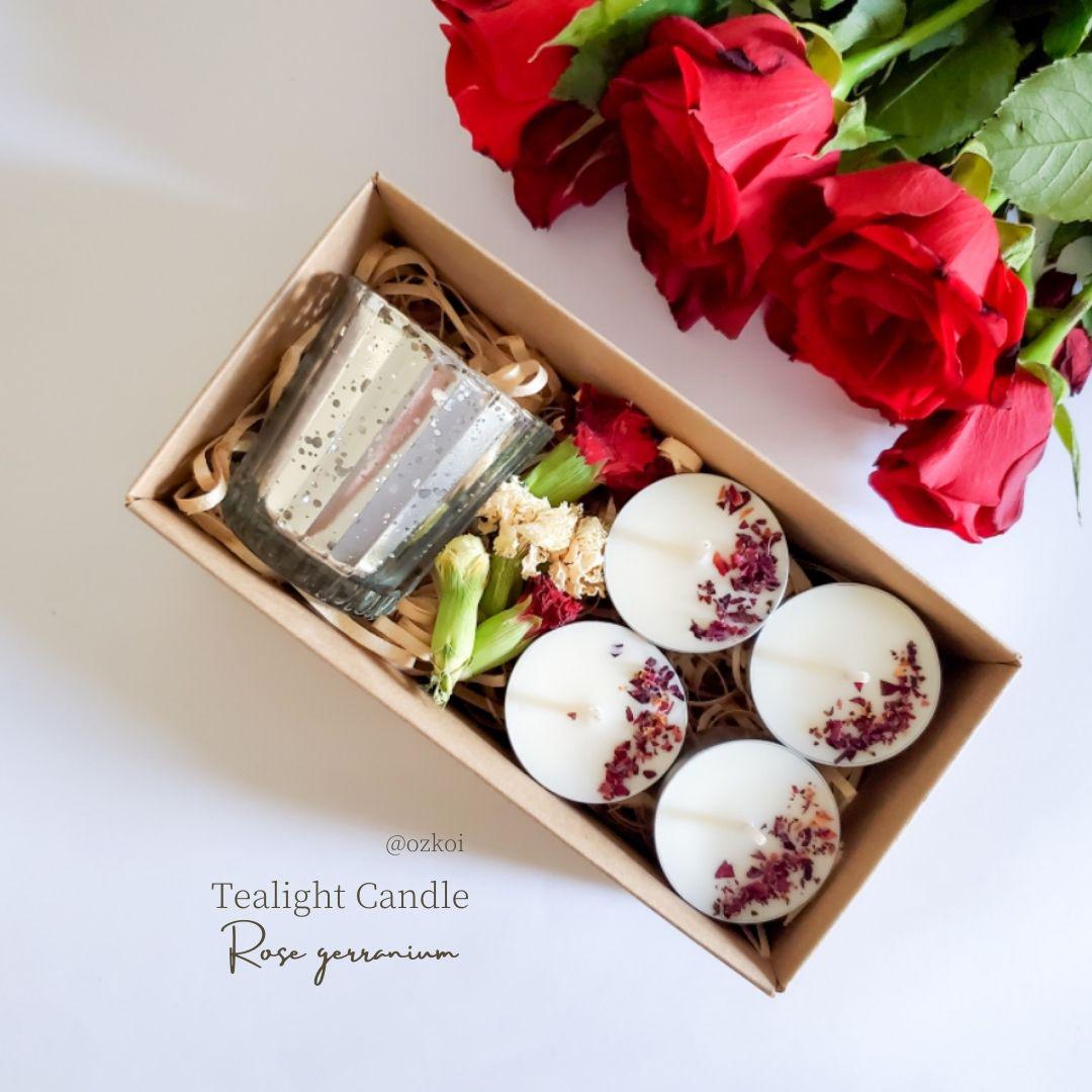 ローズキャンドルLサイズ 【受注販売】2つセット ボタニカルキャンドル