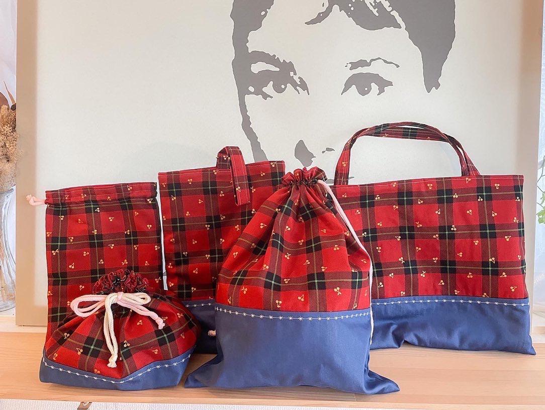 入園・入学グッズ　5点セット　レッドチェリー