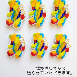 完成品☆パッチワーク風くまさんビーズ刺繍ブローチ 4枚目の画像