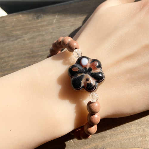 888　天珠 　一眼雪蓮花天珠　貴重　珍品　dzibeads！ 訳あり 開光☆蓮花羊眼天珠 ブレスレット dzi ＊ ΚΑйON ＊ 通販