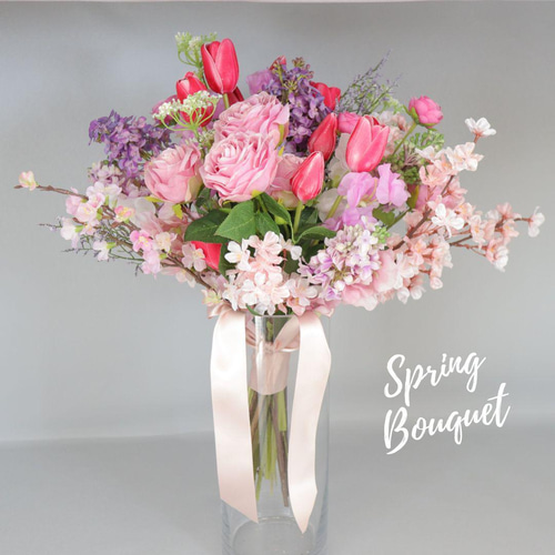 1点限り】白無垢に似合う『桜』のウエディングブーケ 桜 チューリップ