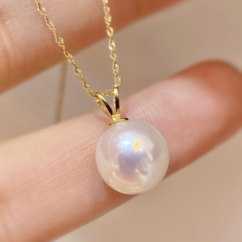 K18天然パールペンダントトップ