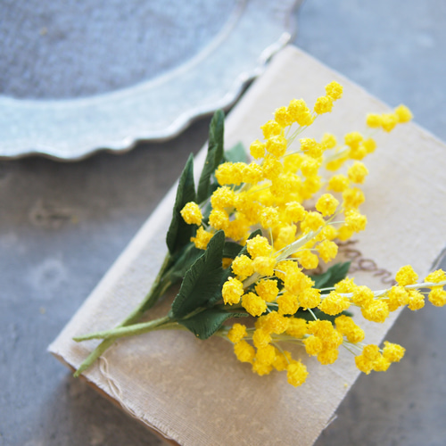 みんな大好きミモザの季節】クレイのミモザ アートフラワー claygarden