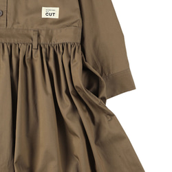 CUT JUMPSUITS DRESS / KHAKI［ツナギのようなワンピース］ 10枚目の画像