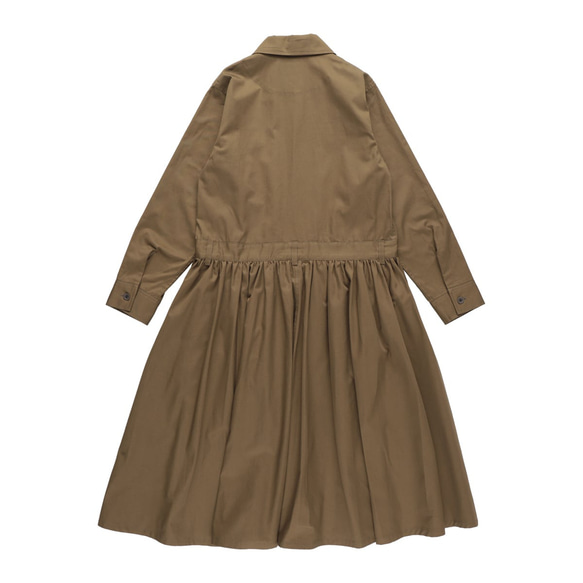 CUT JUMPSUITS DRESS / KHAKI［ツナギのようなワンピース］ 8枚目の画像