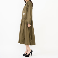 CUT JUMPSUITS DRESS / KHAKI［ツナギのようなワンピース］ 3枚目の画像