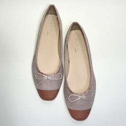 Rakuchinpetanko♪ 半訂購雙色芭蕾舞鞋 (橡木 x 青銅) 23.0cm~26.0cm 第1張的照片