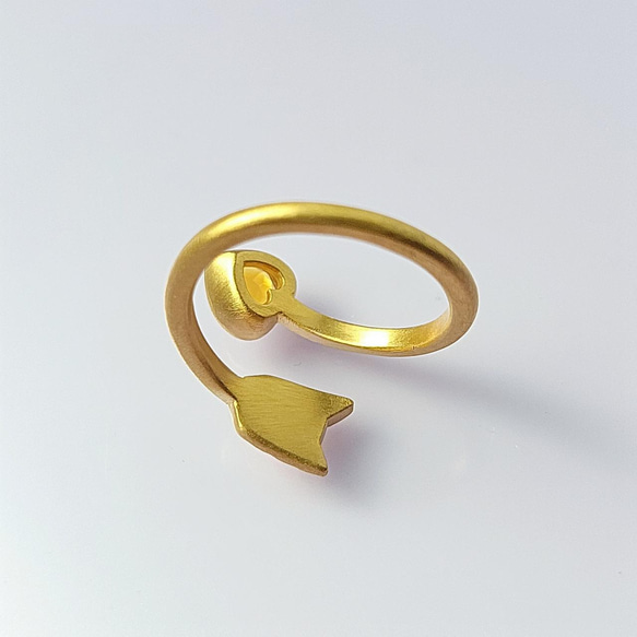 【選べる１0種の天然石】ハートアローリング　オパール　ピンクトルマリン 6枚目の画像