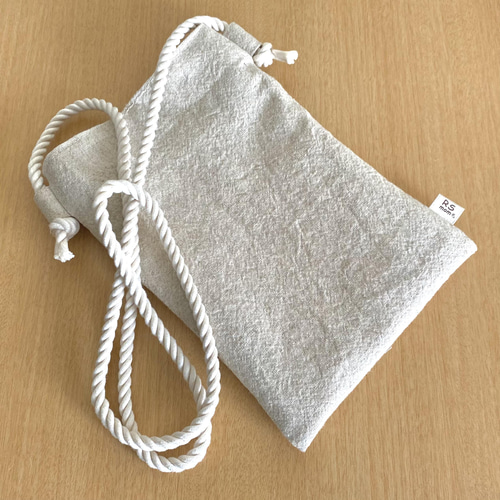 リネンさくらんぼ刺繍のサコッシュ サコッシュ RSmom 通販 13480945