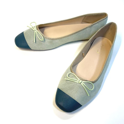 Rakuchinpetanko♪ 半訂雙色芭蕾舞鞋(薄荷綠)23.0cm-25.0cm 第1張的照片