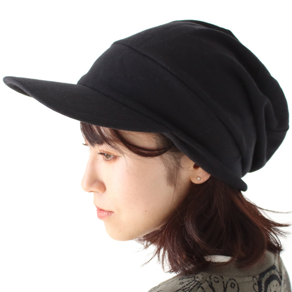 帽子女性 夏 日本製キャップ スウェットキャスケット レディース メンズ 帽子 大きいサイズ 小顔効果 2枚目の画像