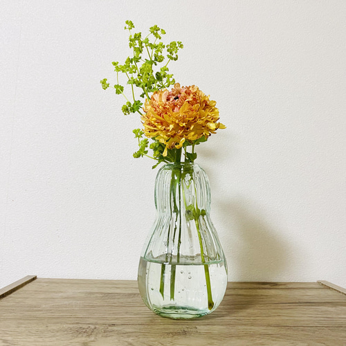 ひょうたん型のガラスのフラワーベース 一輪挿し・花瓶・花器 ひょうたん型のガラスのフラワーベース 一輪挿し・花瓶・花器
