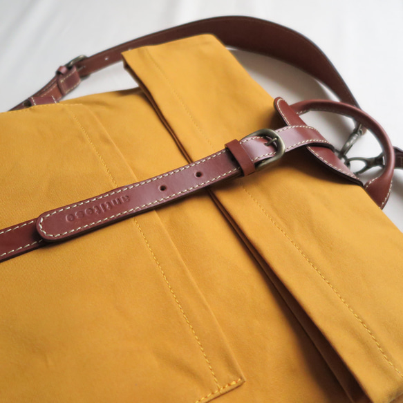 Paraffin canvas  back pack 「advantage」MUSTARD 4枚目の画像