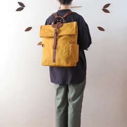 Paraffin canvas  back pack 「advantage」MUSTARD 1枚目の画像