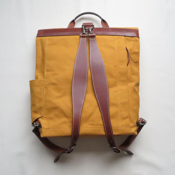 Paraffin canvas  back pack 「advantage」MUSTARD 3枚目の画像