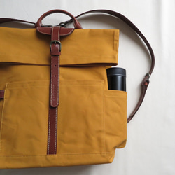 Paraffin canvas  back pack 「advantage」MUSTARD 6枚目の画像