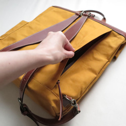 Paraffin canvas  back pack 「advantage」MUSTARD 7枚目の画像