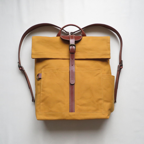 Paraffin canvas  back pack 「advantage」MUSTARD 2枚目の画像