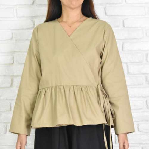 TODAYFUL（トゥデイフル）の「リネンカシュクールブラウス