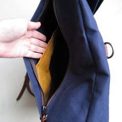 Paraffin canvas  back pack 「advantage」NAVY 8枚目の画像